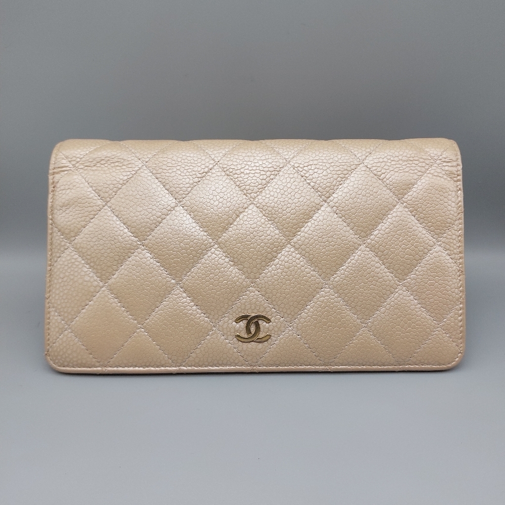 🖤CANEL Gold Metallic Quilted Leather Wallet/Clutch🖤 - Picture 15 of 17